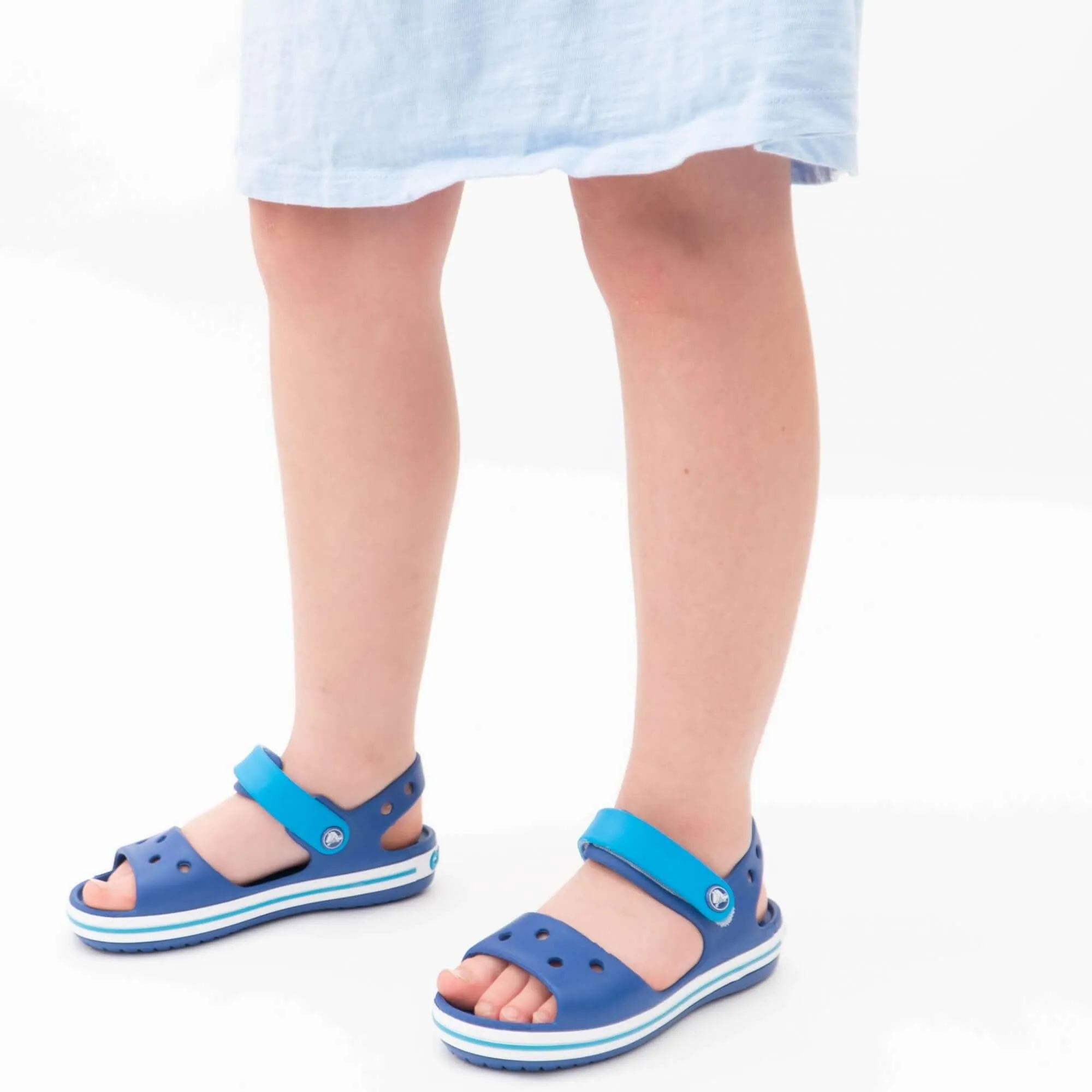 12856-4BX CROCBAND SANDAL Kids Sandals Cerulean Blue/Ocean