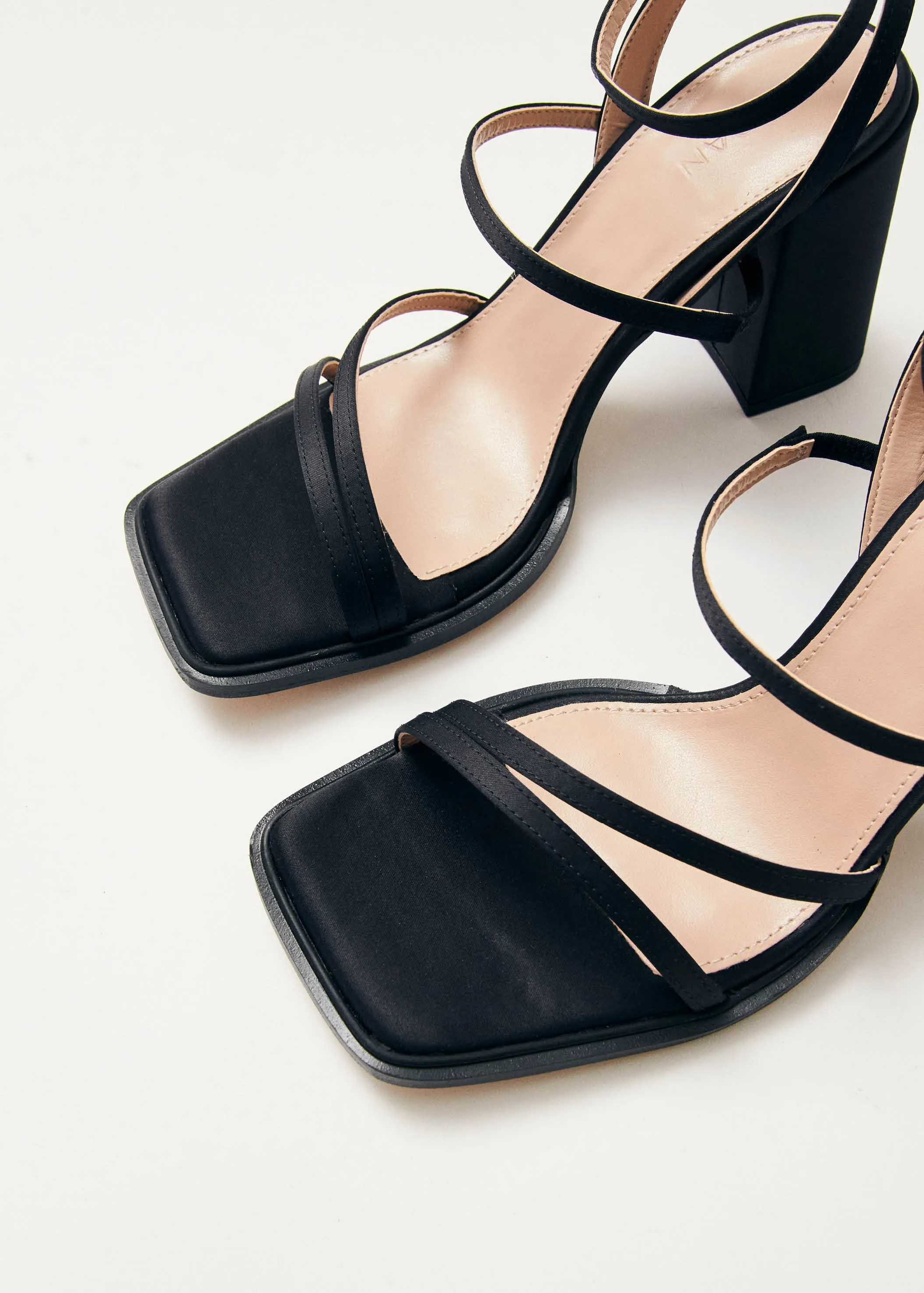 Alexa Silky Black Sandals