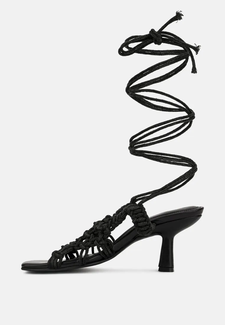 Beroe Braided Handcrafted Lace Up Sandal