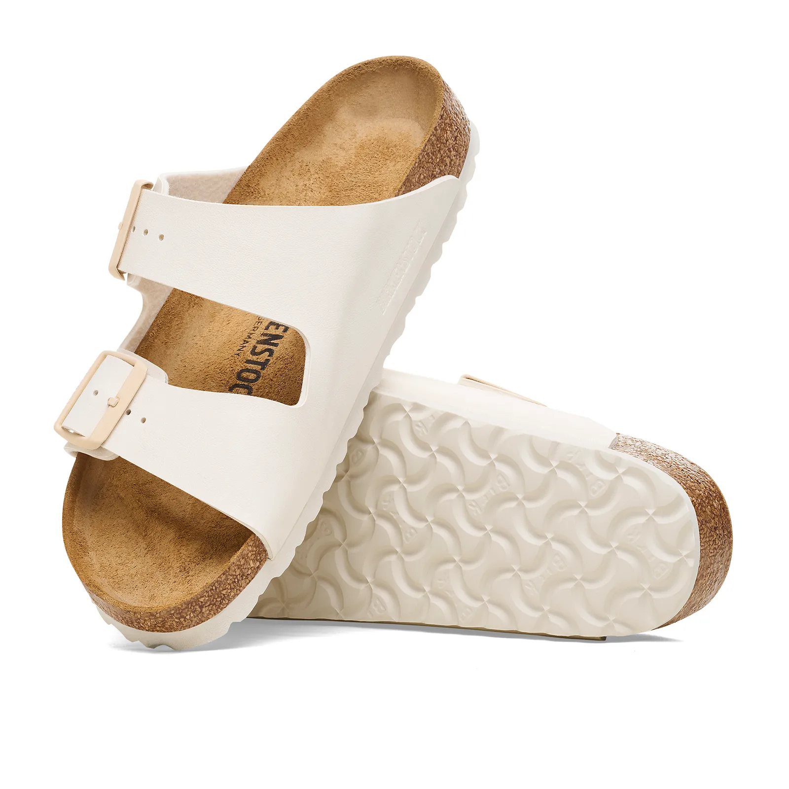 Birkenstock Arizona Birko-Flor Narrow Slide Sandal (Women) - Eggshell