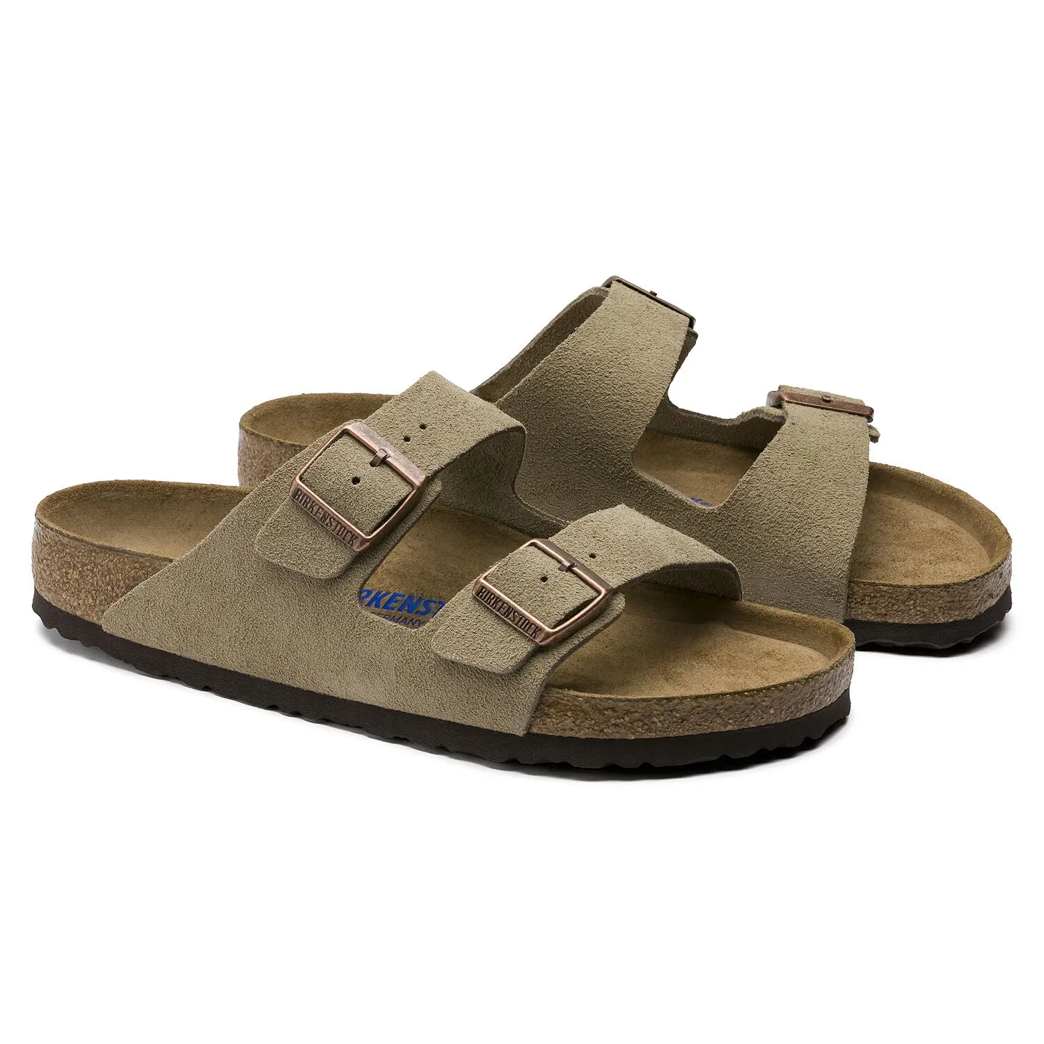 Birkenstock Arizona Taupe Suede Soft Footbed