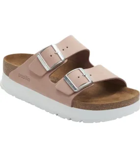 Birkenstocks Papillio Platform Arizona Pap Flex Nubuck Pink Leather - 1026894