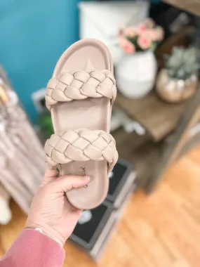 Braided Band Slide Sandals