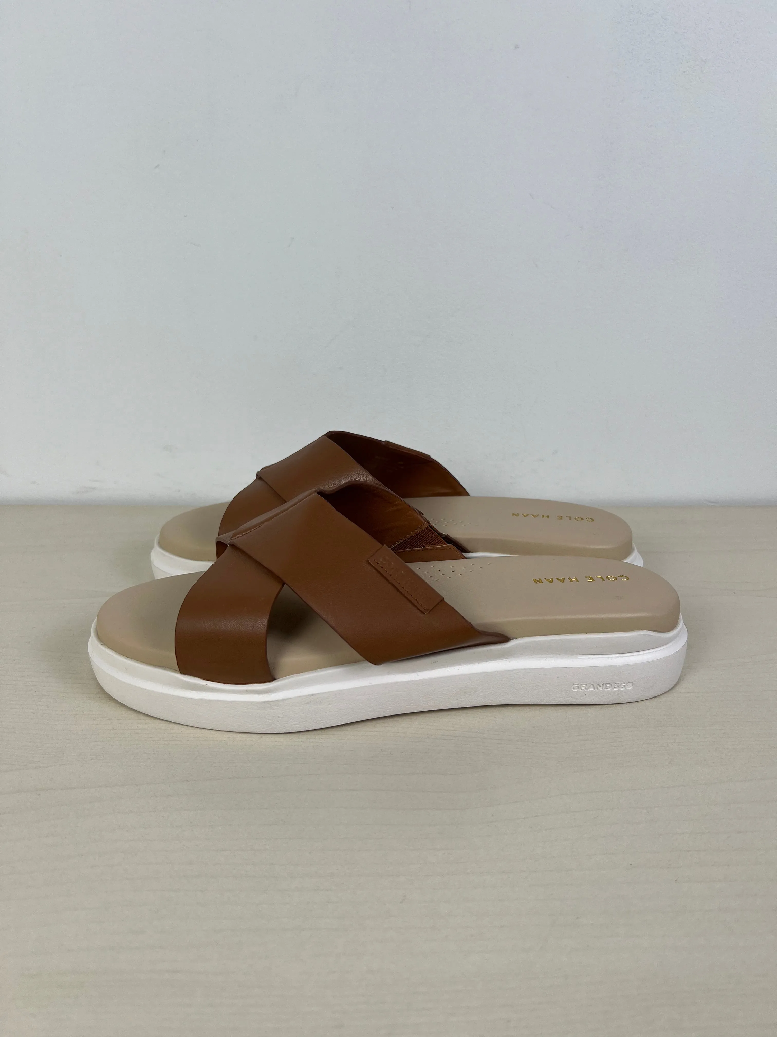 Brown & White Sandals Flats Cole-haan, Size 8