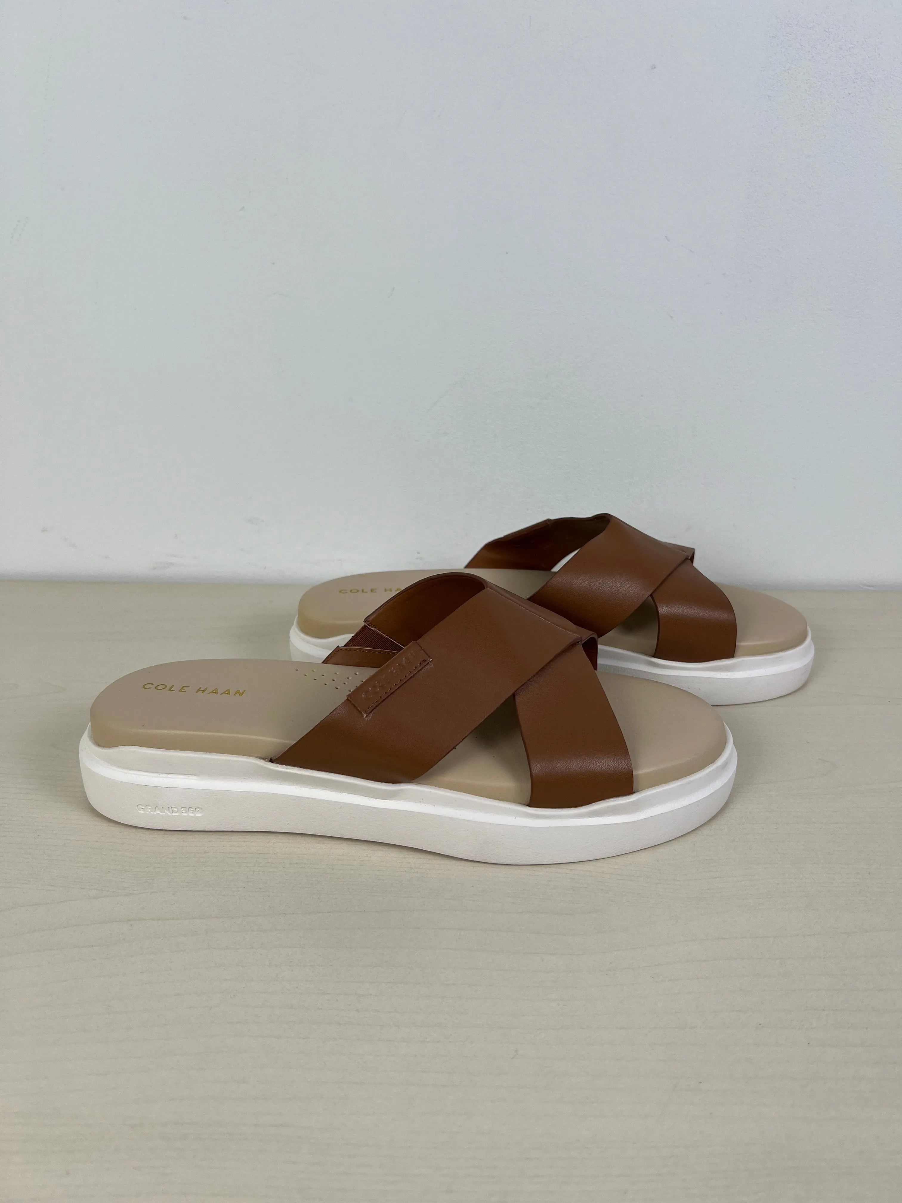 Brown & White Sandals Flats Cole-haan, Size 8