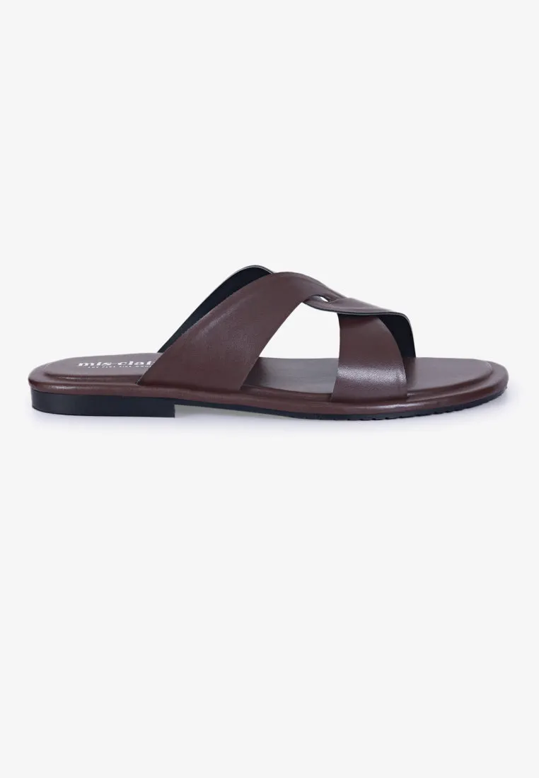 Camden Twist Strap Sandals - Coffee