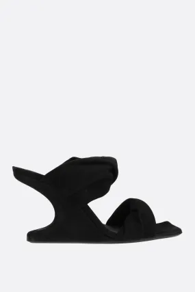 Cantilever Twisted nabuk wedge sandals