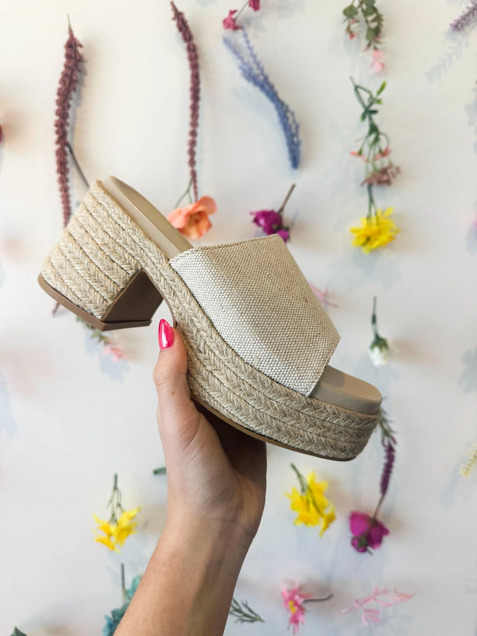 Canvas Wedge Sandals