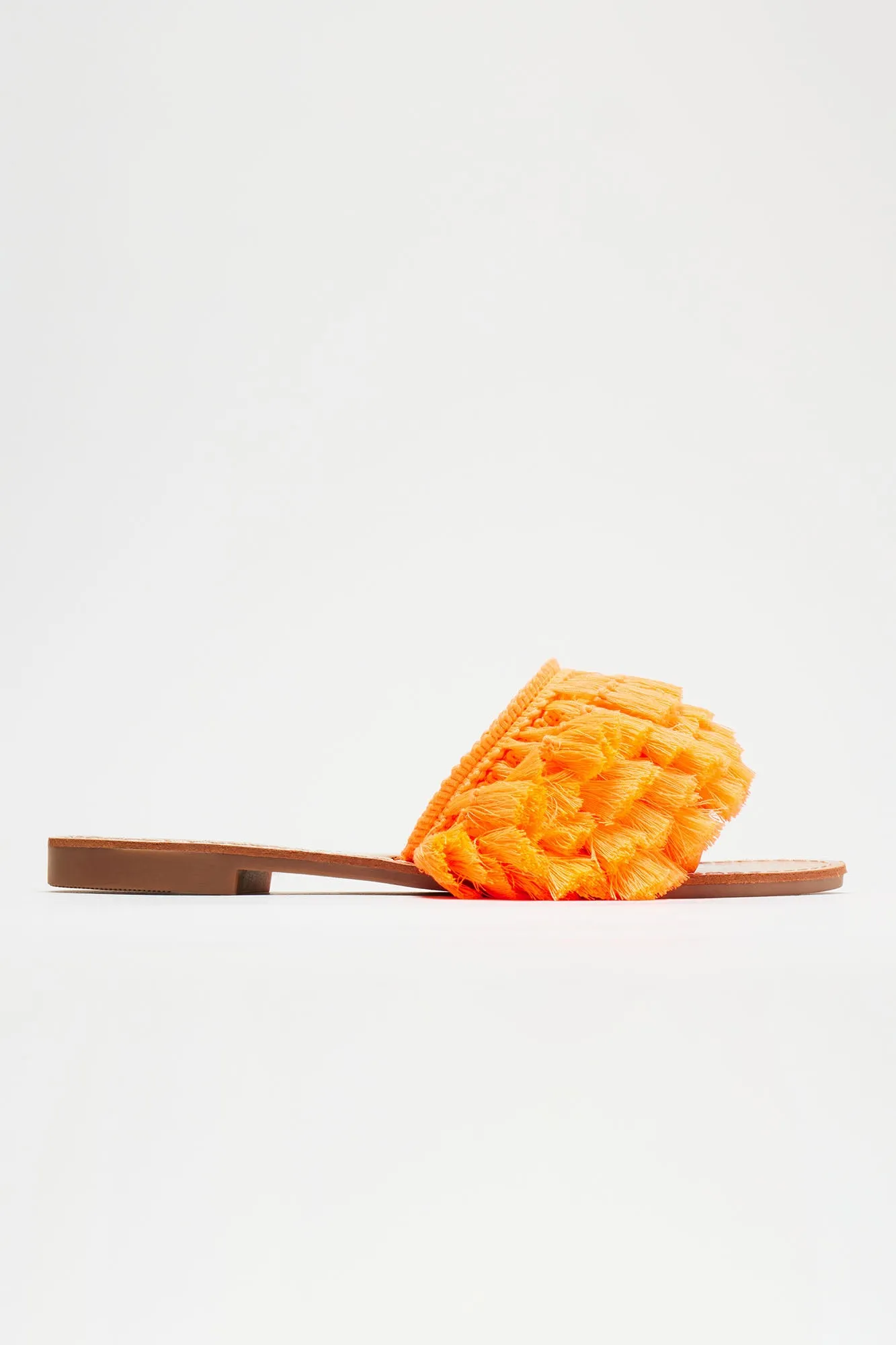 Cute And Casual Flat Sandals - Orange