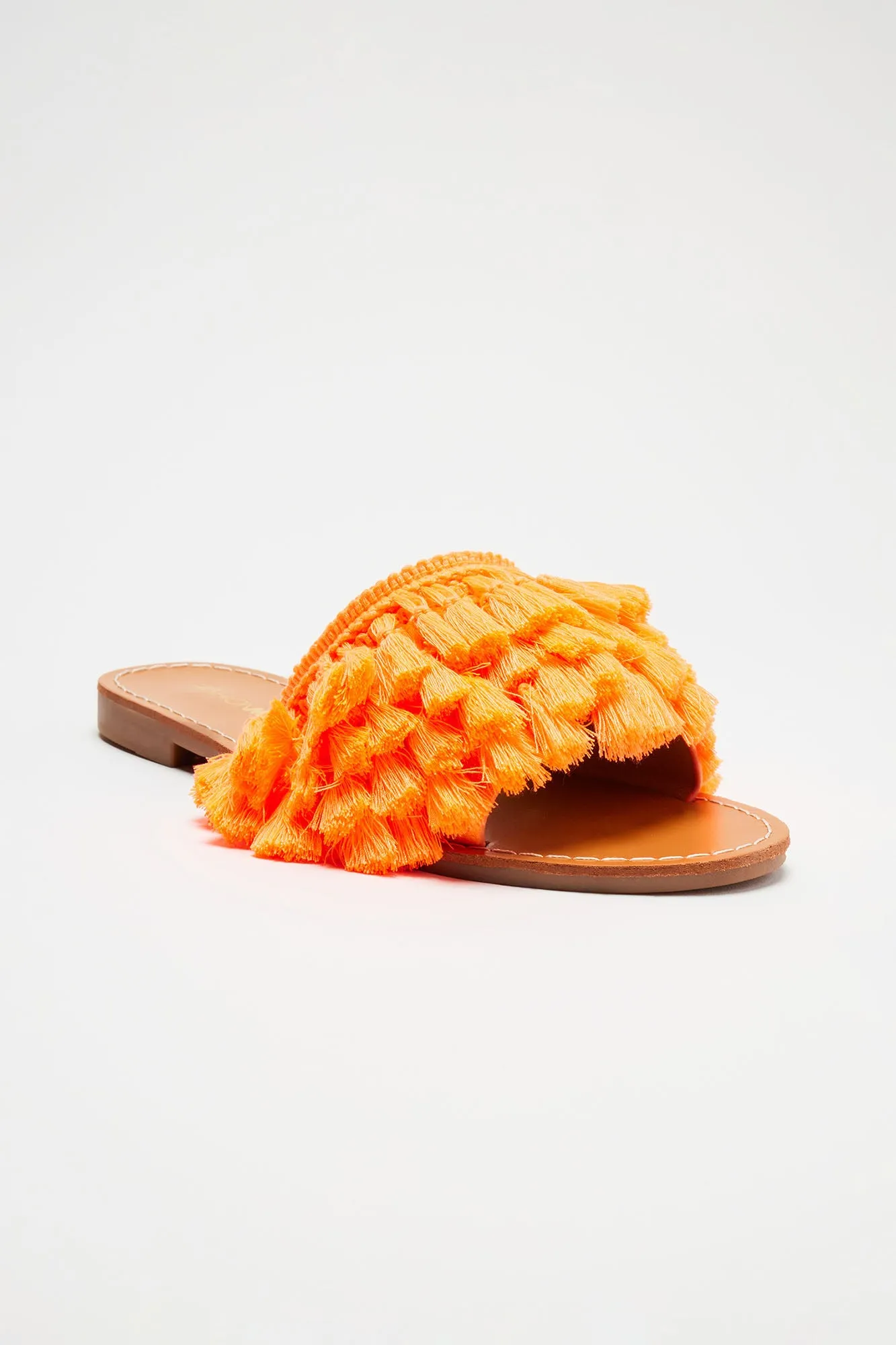 Cute And Casual Flat Sandals - Orange