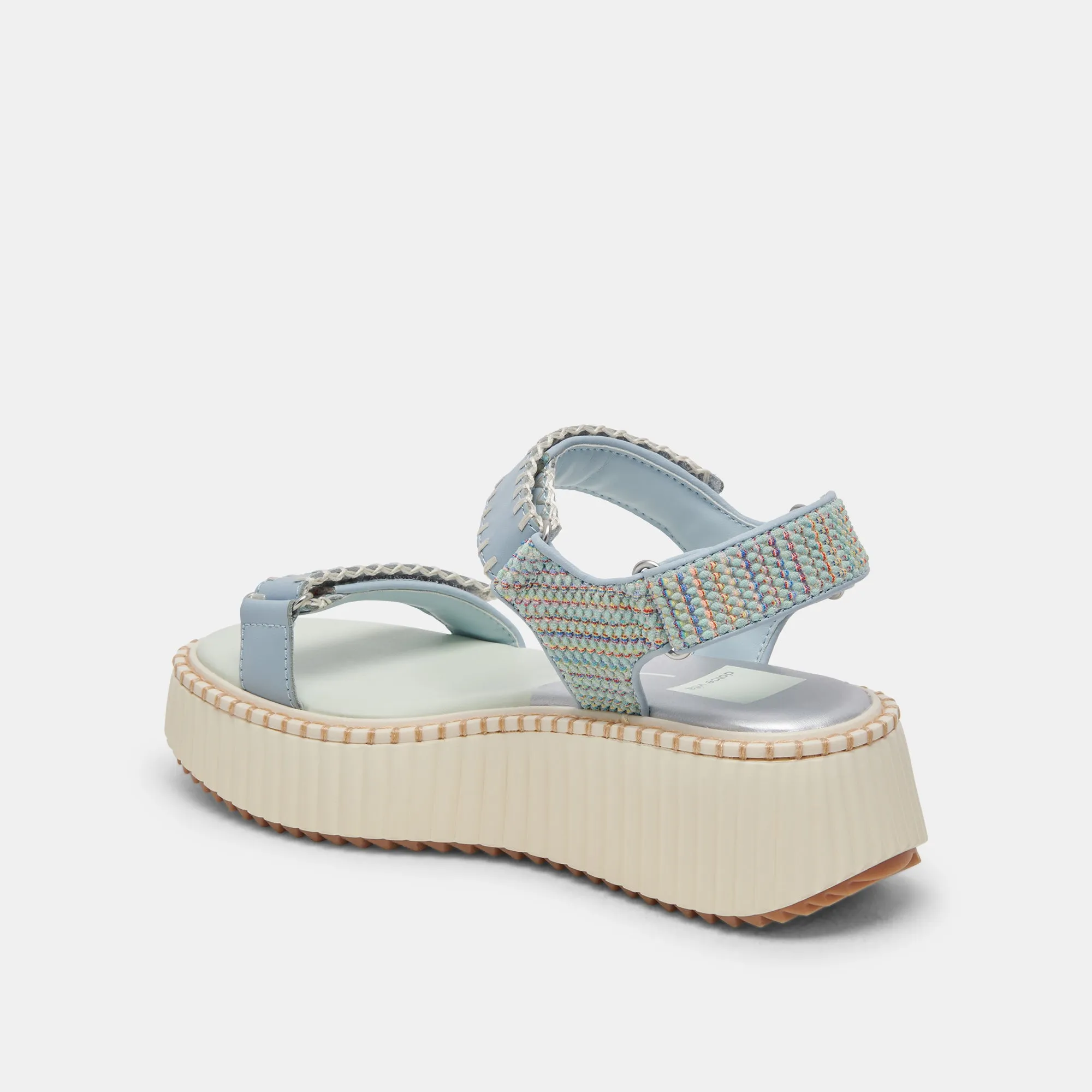 DEBRA SANDALS LIGHT BLUE KNIT