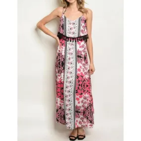 Fuchsia Floral Maxi Dress