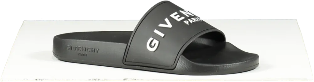 GIvenchy Black /white 3d Logo Slide Sandals BNIB