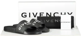 GIvenchy Black /white 3d Logo Slide Sandals BNIB