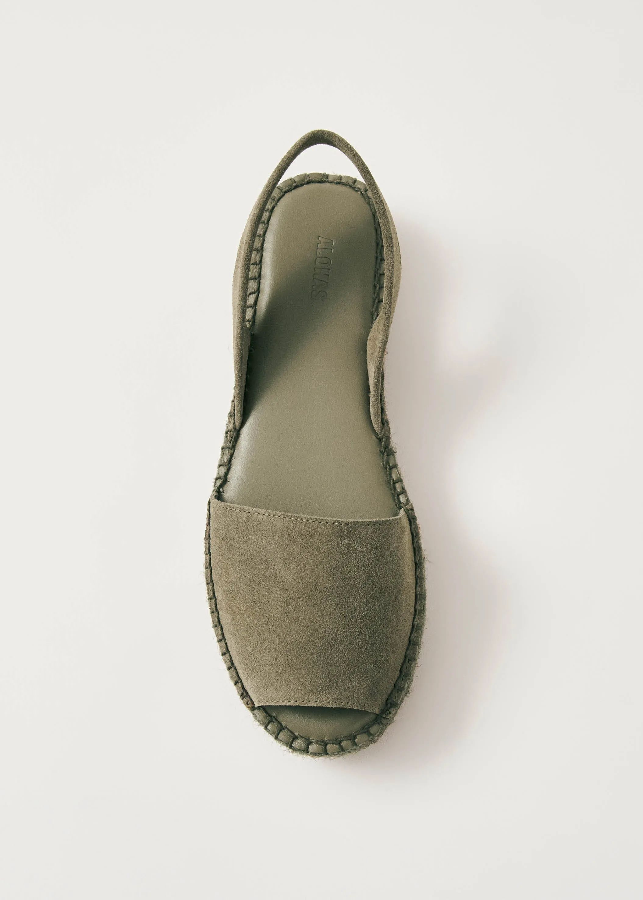 Ibizas Suede Green Leather Espadrilles