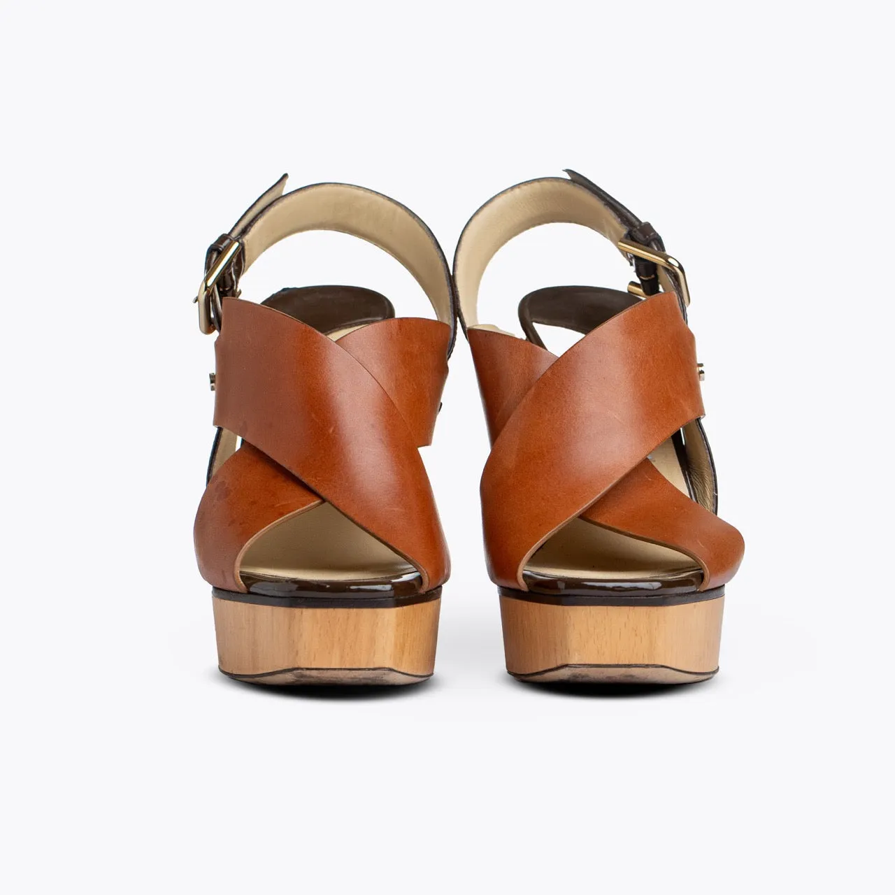 JIMMY CHOO AIX SANDALS BROWN