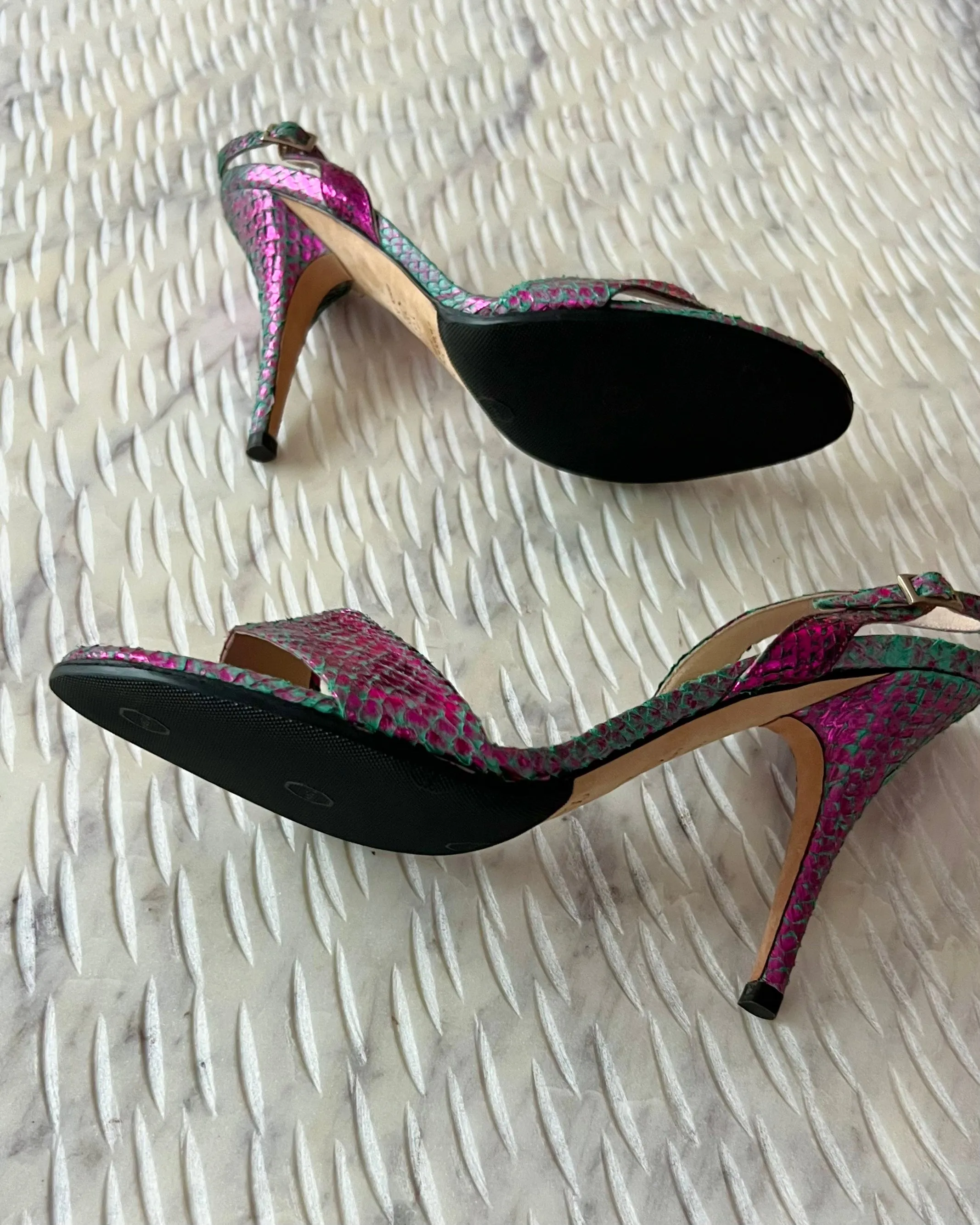 Jimmy Choo Neon Fish Aeon Slingbacks