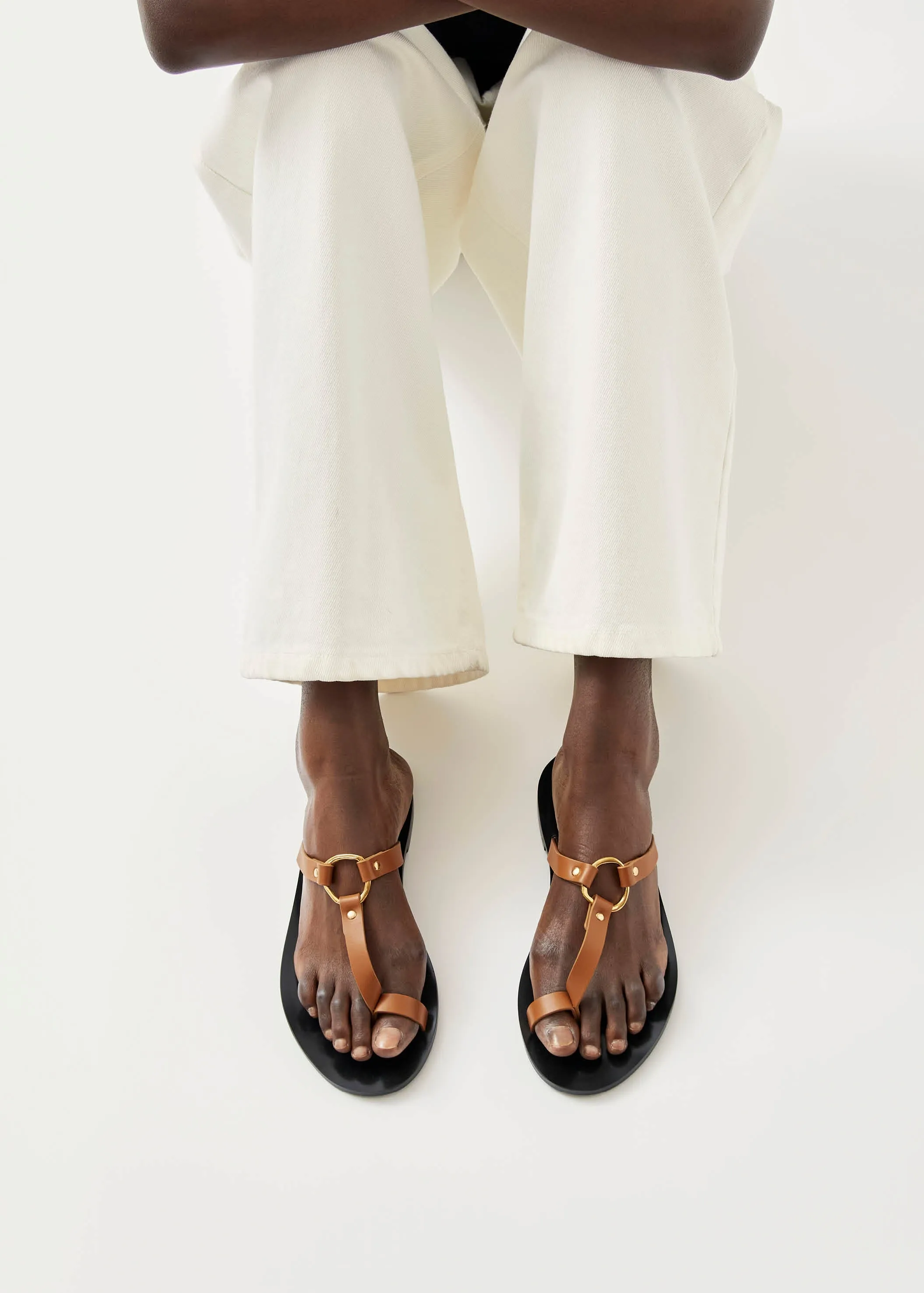 Jovie Tan Leather Sandals