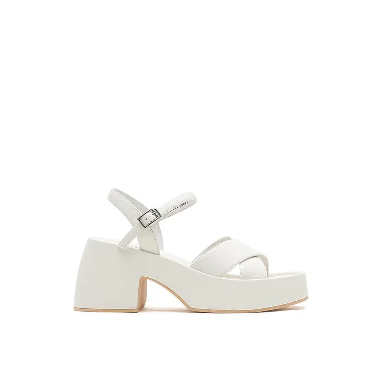 Joy&Peace Ankle Strap Cross Strap Heeled Sandals