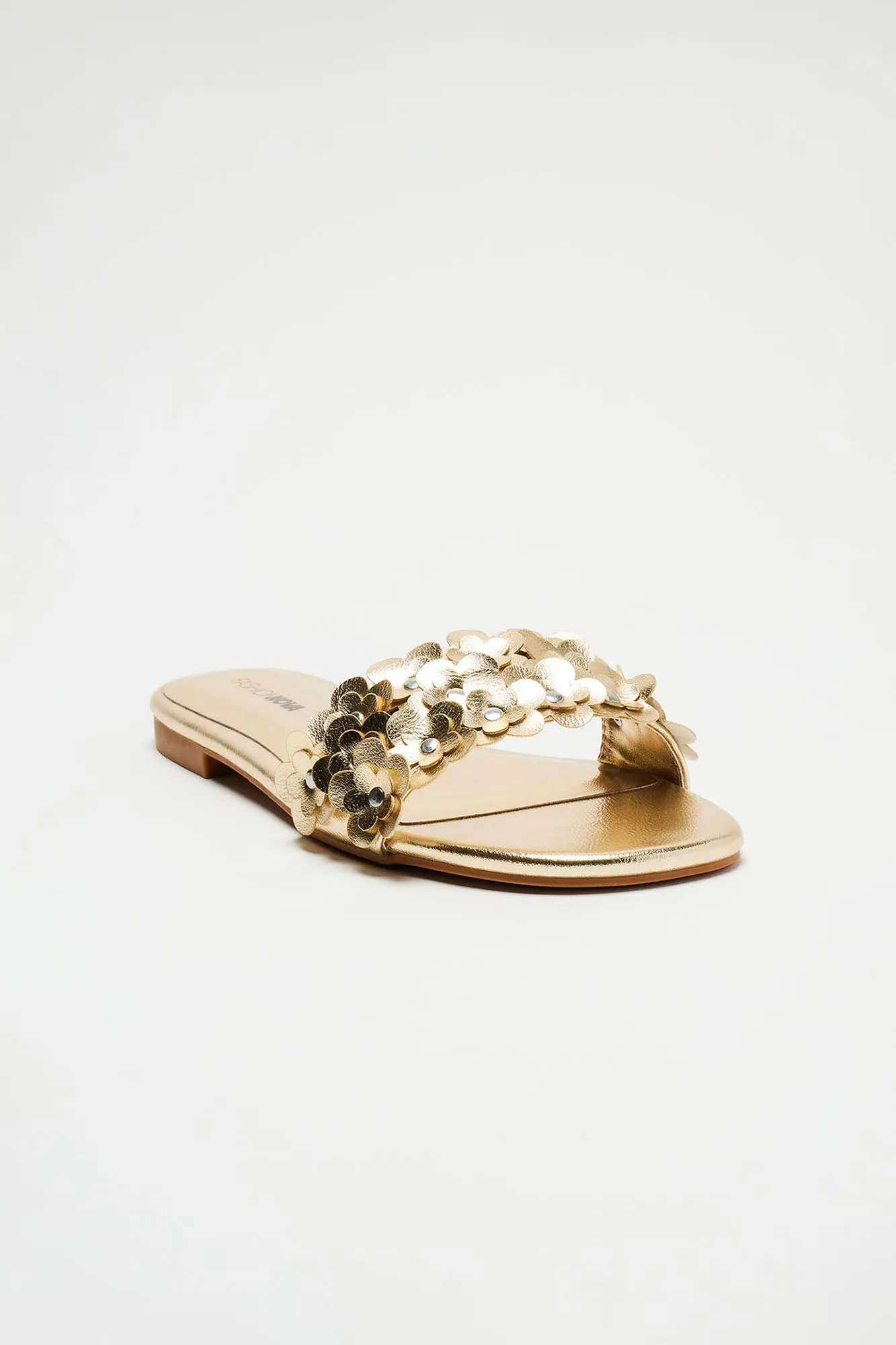 Kendrie Flower Sandals - Gold