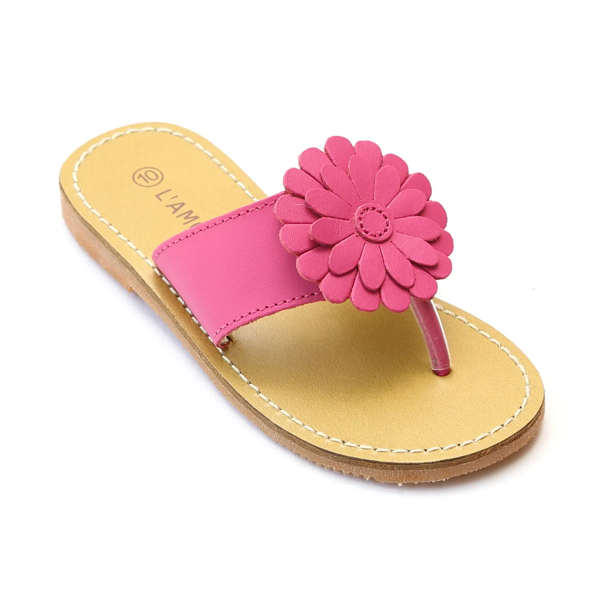 L'Amour Girls Tonal Flower Thong Sandal