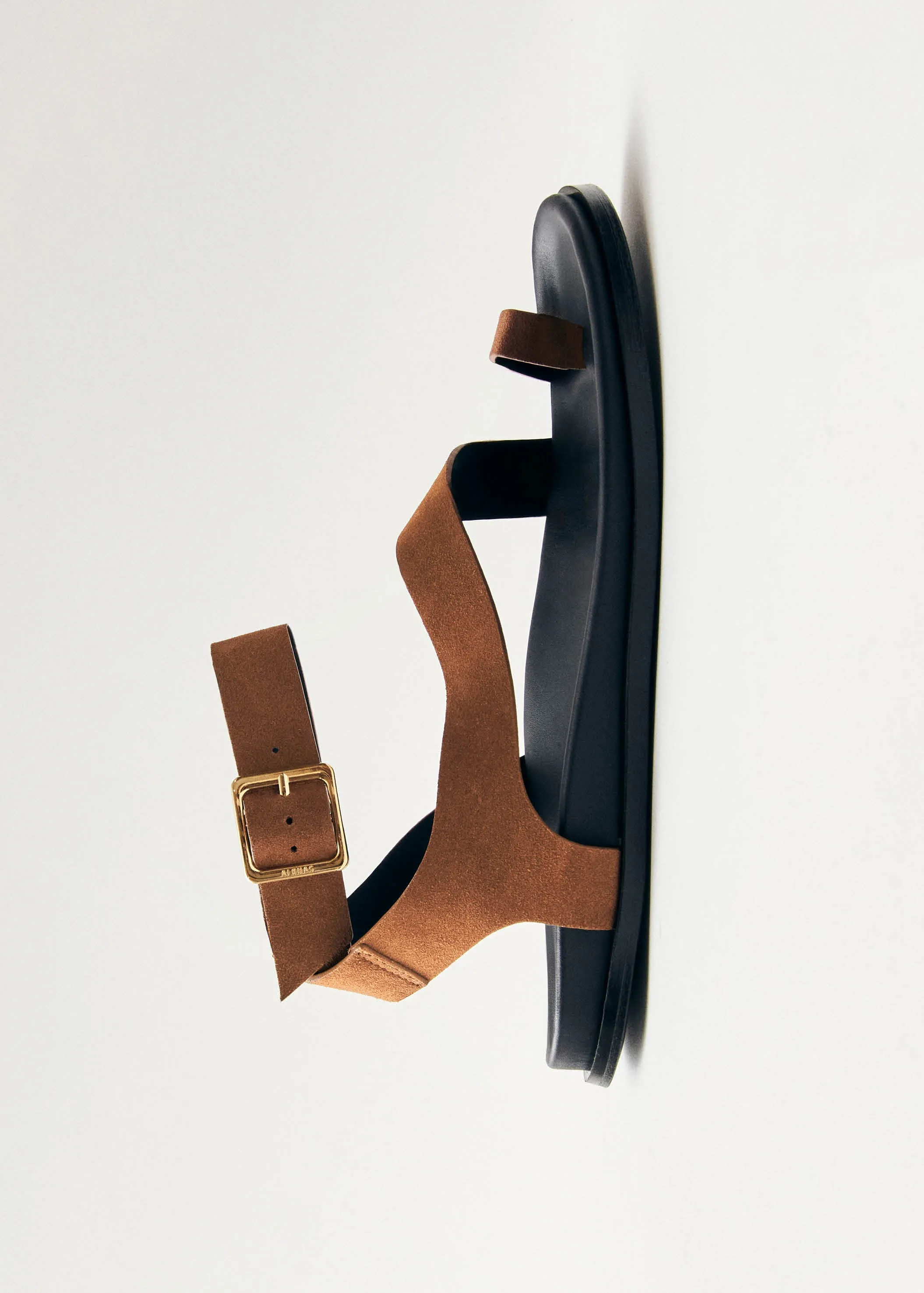 Myles Suede Brown Leather Sandals