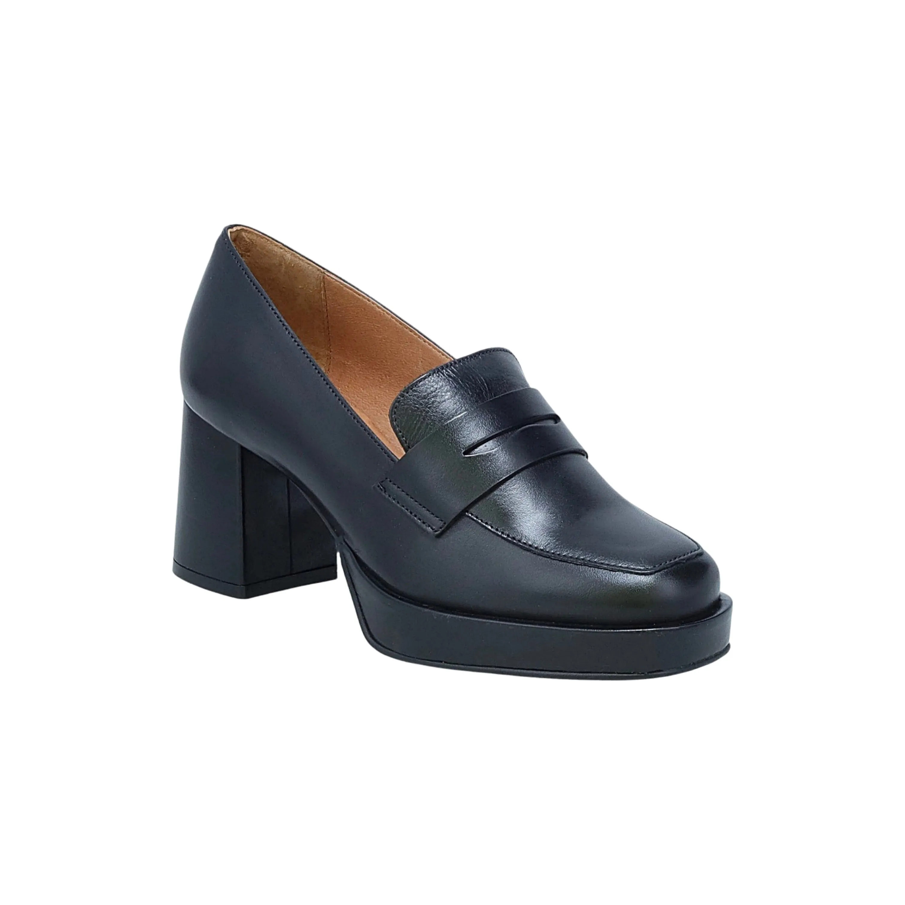 Penni Black Loafer Pump