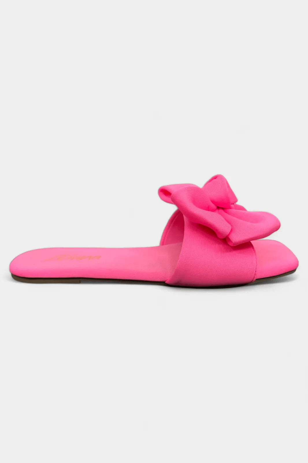 Pink Bow Flat Sandals