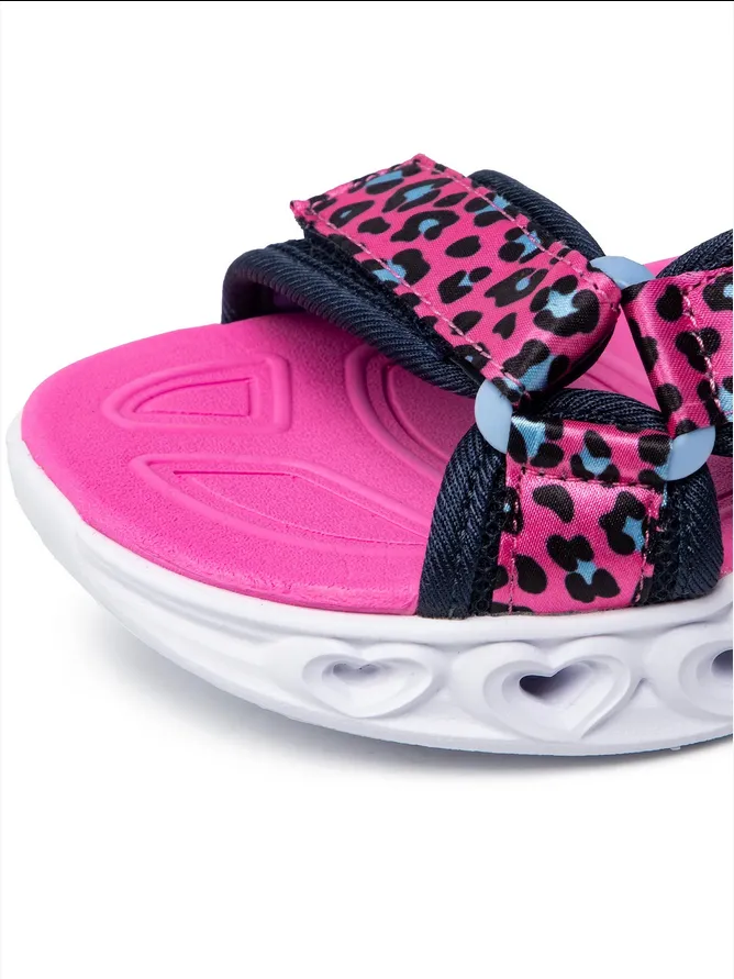 Skechers girl's sandal with lights Lights Heart Savvy Cat 302090L/HPBL pink-blue