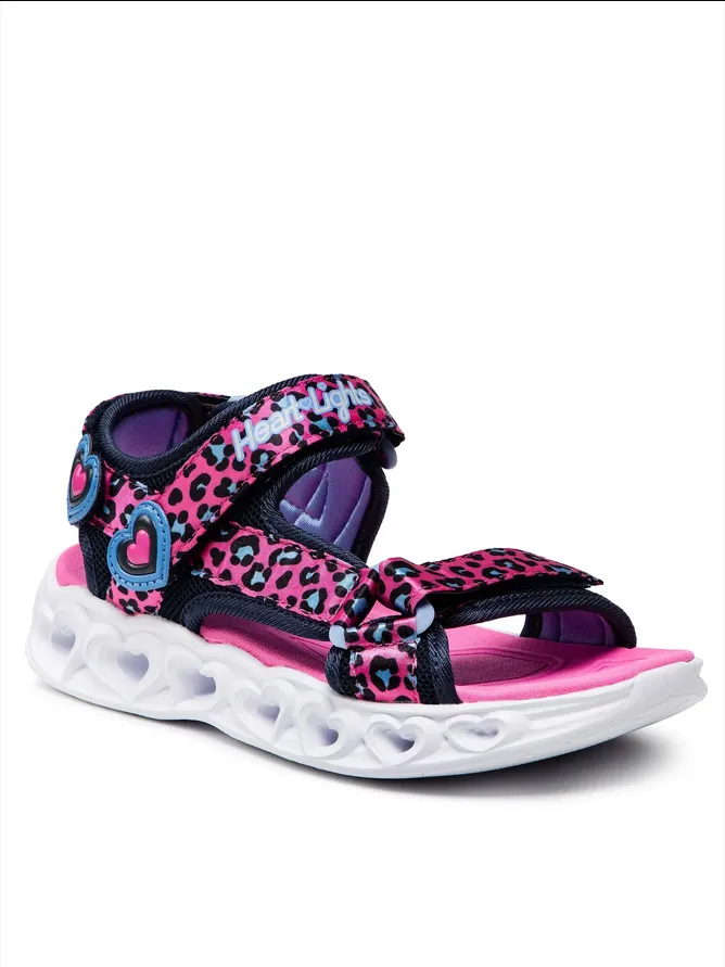 Skechers girl's sandal with lights Lights Heart Savvy Cat 302090L/HPBL pink-blue