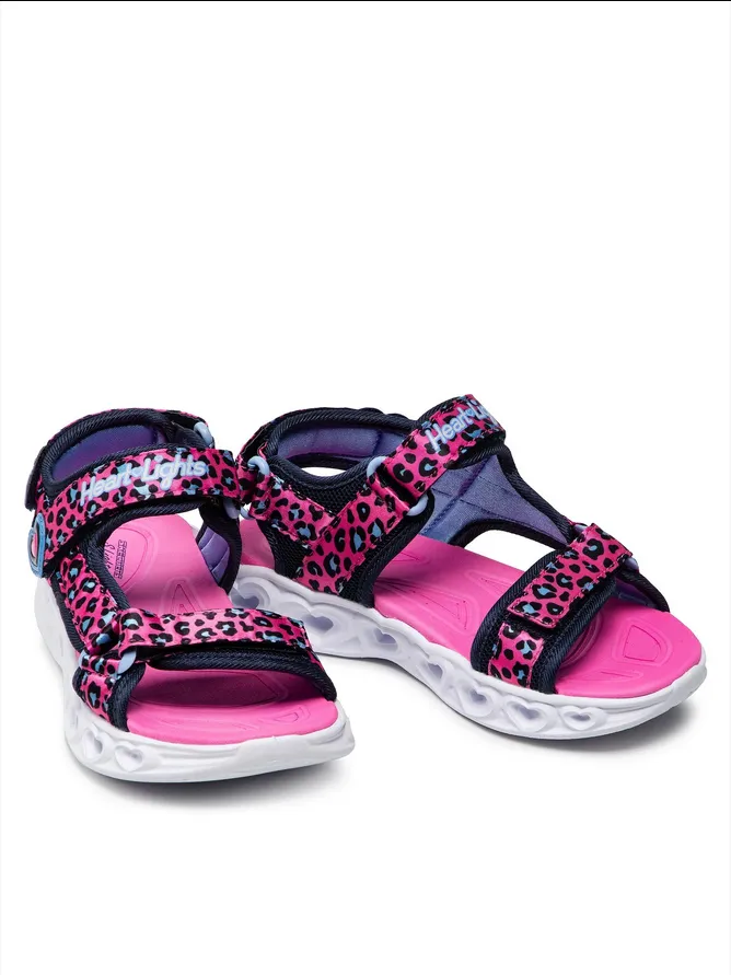 Skechers girl's sandal with lights Lights Heart Savvy Cat 302090L/HPBL pink-blue