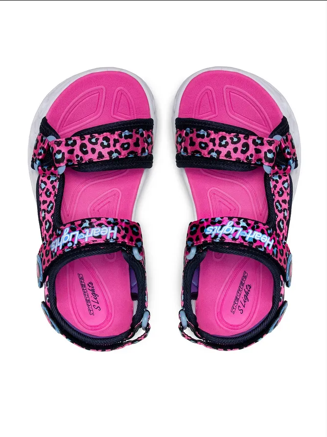 Skechers girl's sandal with lights Lights Heart Savvy Cat 302090L/HPBL pink-blue