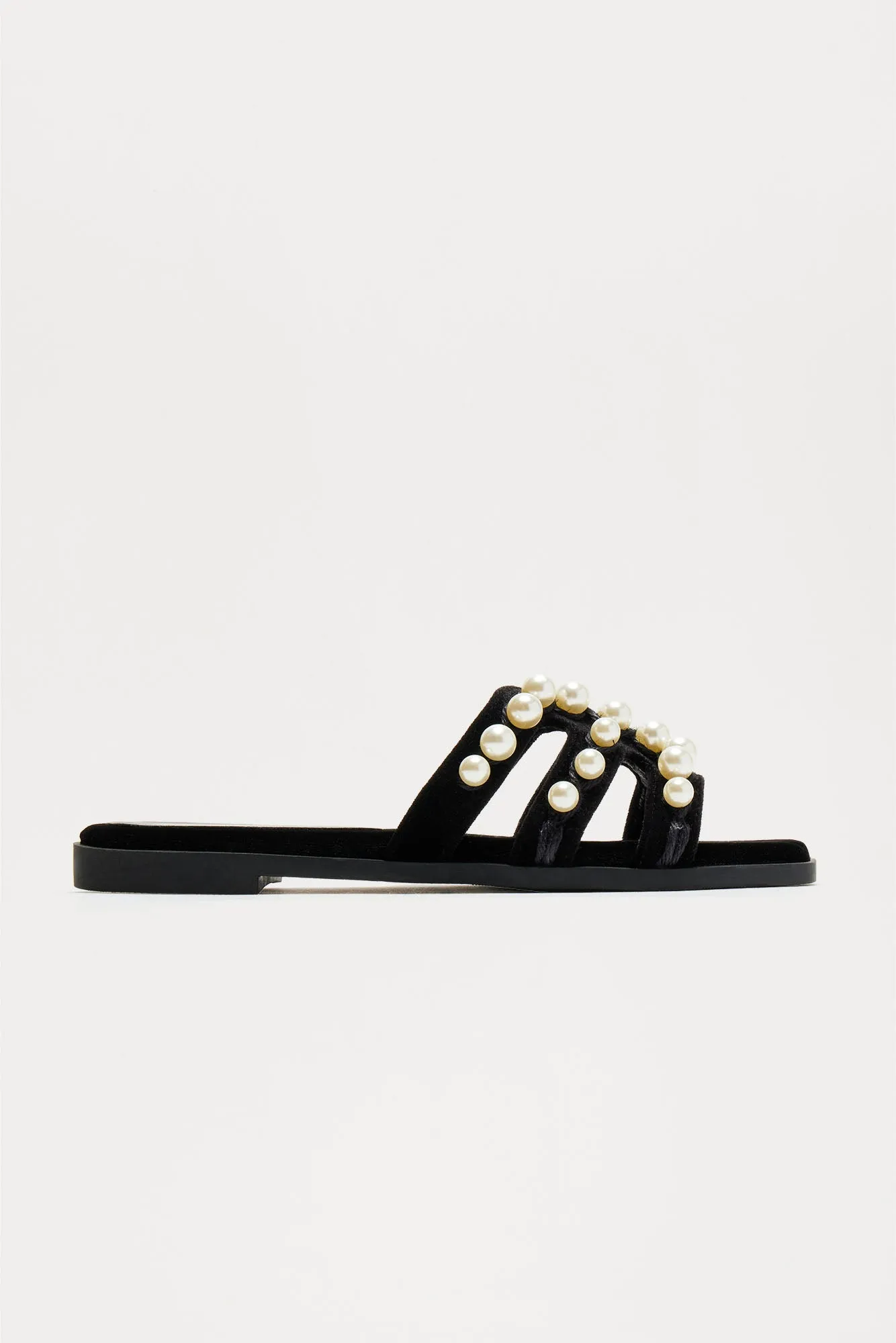 Tabitha Pearl Sandals - Black