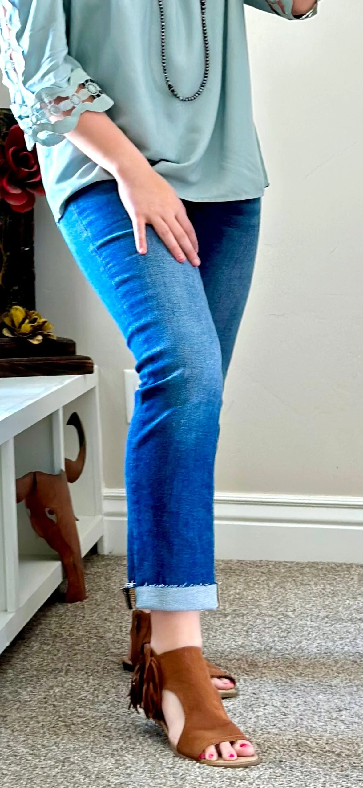 The Vervet Loveret Straight Leg Cara Denim