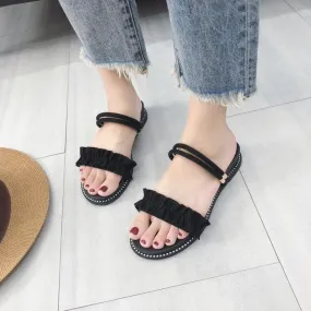 Women Fashion Style Sandals Female Lace Indoor